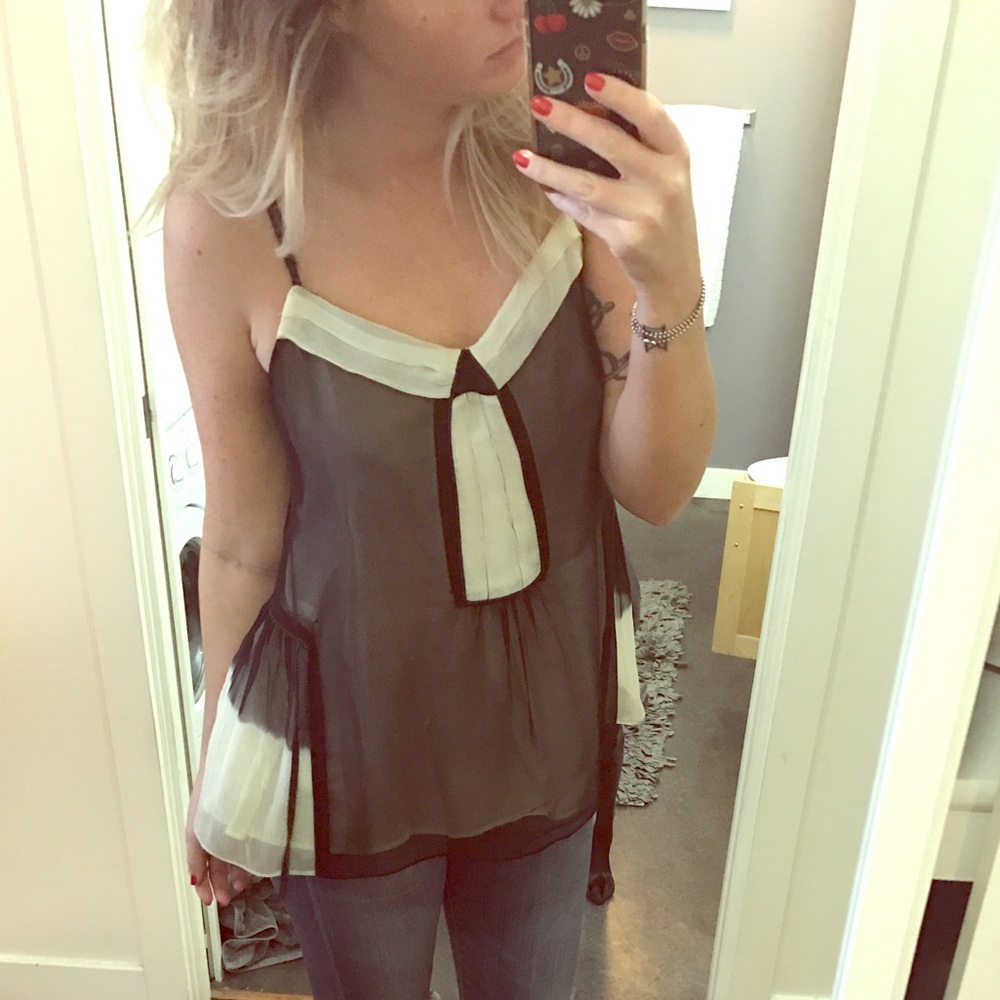 LAMB silk flowy tank